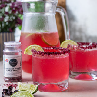 Hibiscus Margarita with Hibiscus Flower Flake Sea Salt 🌺🍹