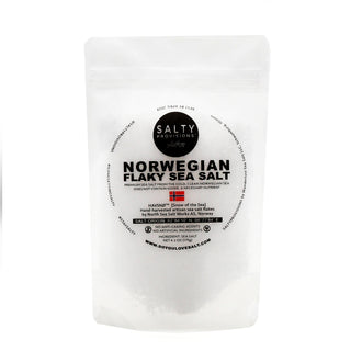 Product image showing Norwegian Flaky Sea Salt presented by Salty Provisions.