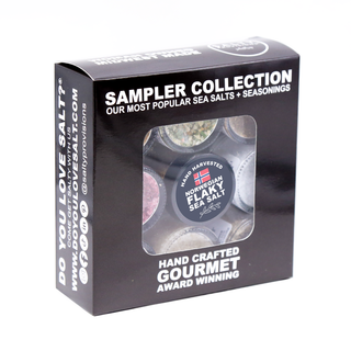 Do you love salt but don't know which flavors to try? Our SAMPLER COLLECTION is the perfect way to try our most popular blends in your own kitchen. 