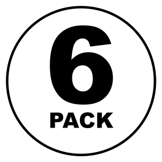 This is the logo used to indicate that a Salty Provisions Product is available in a 6 pack to order. 