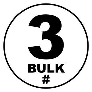 This is the logo used to indicate that a Salty Provisions Product is available in a three pound bulk size to order. 