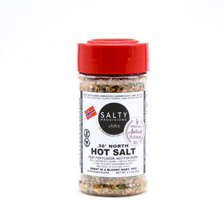 30 degree NORTH HOT SALT, where Flavor and (Mild) Heat Dance. Salty Provisions captures the heart of Louisiana's culinary essence while igniting your taste buds with a kick in this blend. 