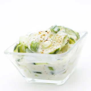 This is a Cucumber Salad featuring the Salty Provisions Zesty Pickle Sea Salt Blend. 